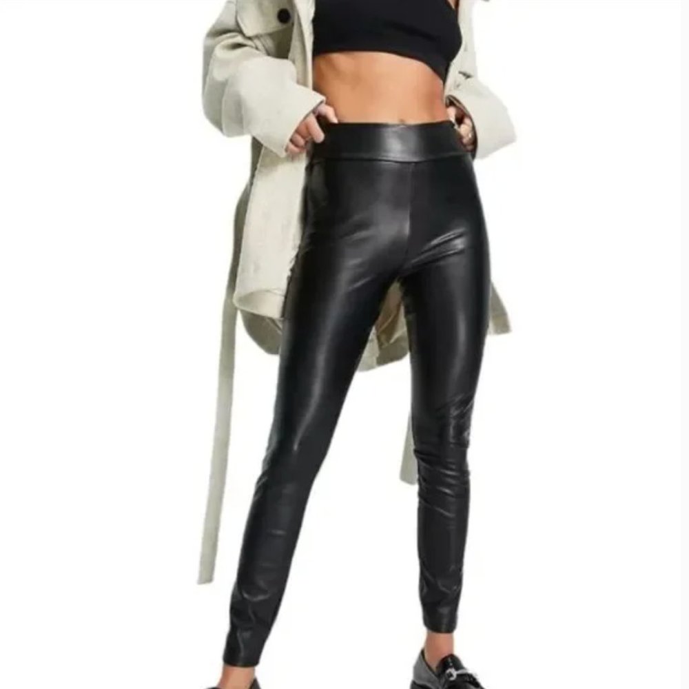 Vegan leather Abercrombie and Fitch pants
